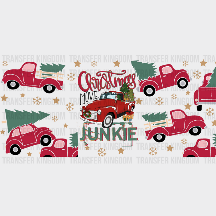 Christmas Movie Junkie - Christmas Cup Wrap UV Sticker Permanent UV DTF Decal