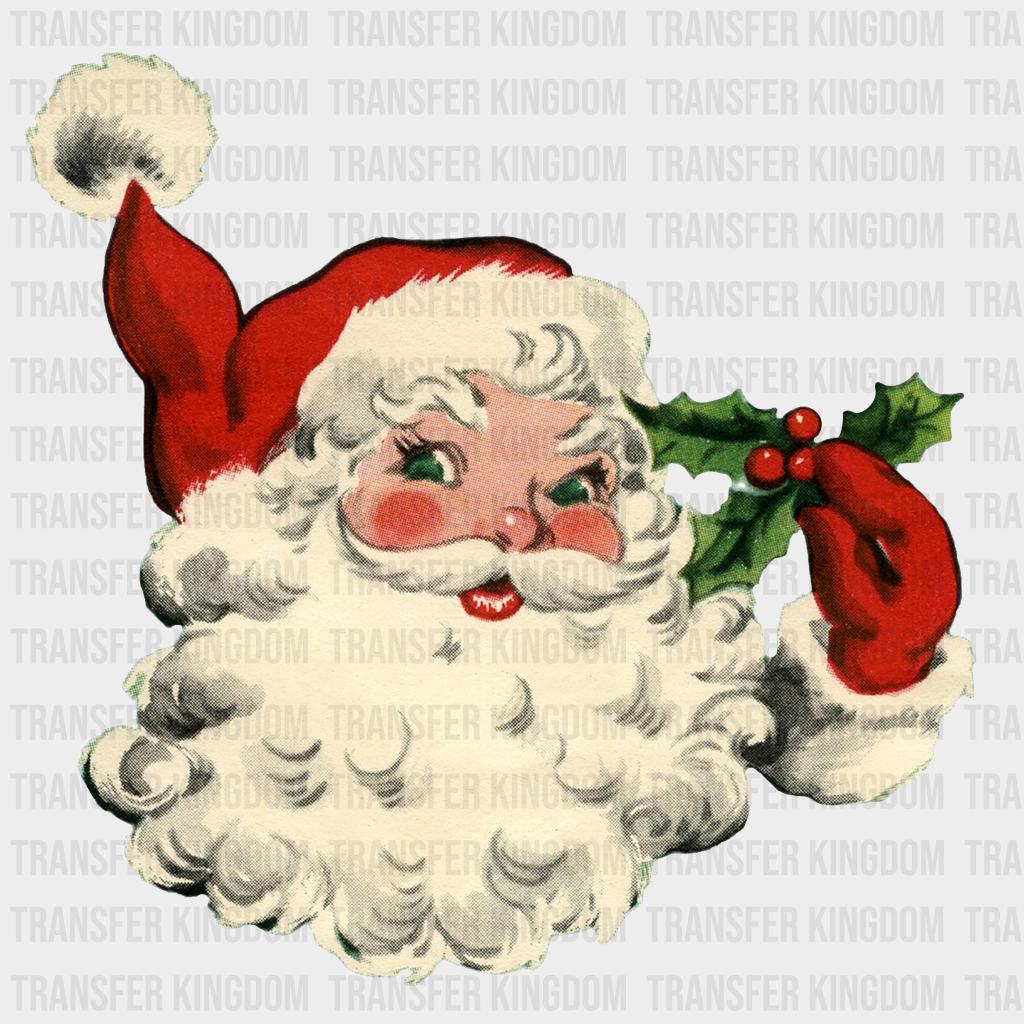 Christmas Santa Design - Dtf Heat Transfer Unisex S & M ( 10 )