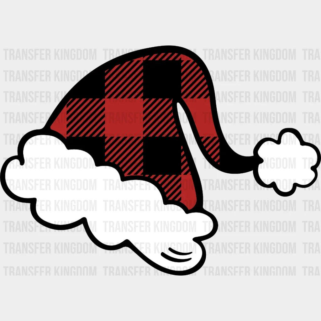 Christmas Santa Fluffy Hat Design - Dtf Heat Transfer