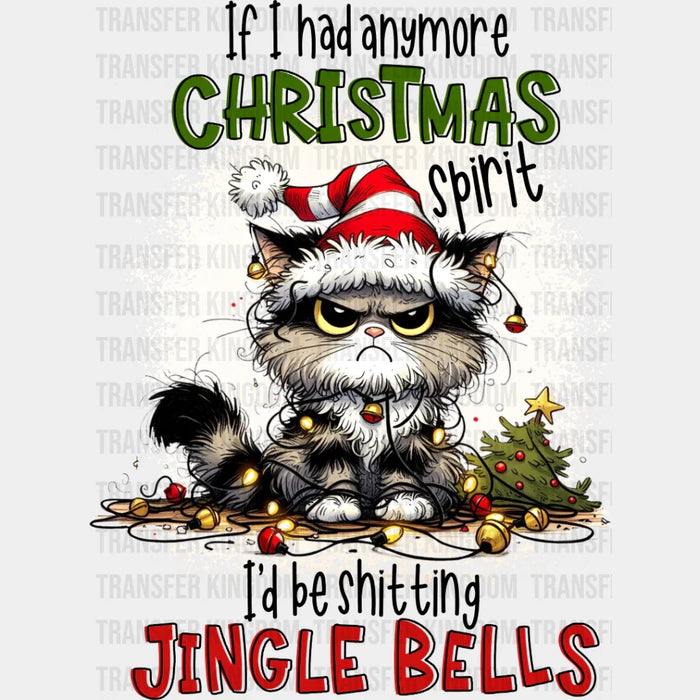 Christmas Spirit Cat - Christmas DTF Transfer
