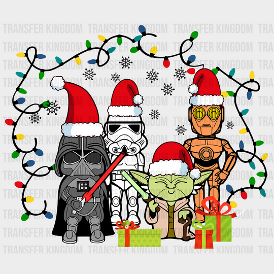 Christmas Star Wars Fun Design Dtf Heat Transfer Unisex - S & M ( 10 ) / Dark Color See Imaging