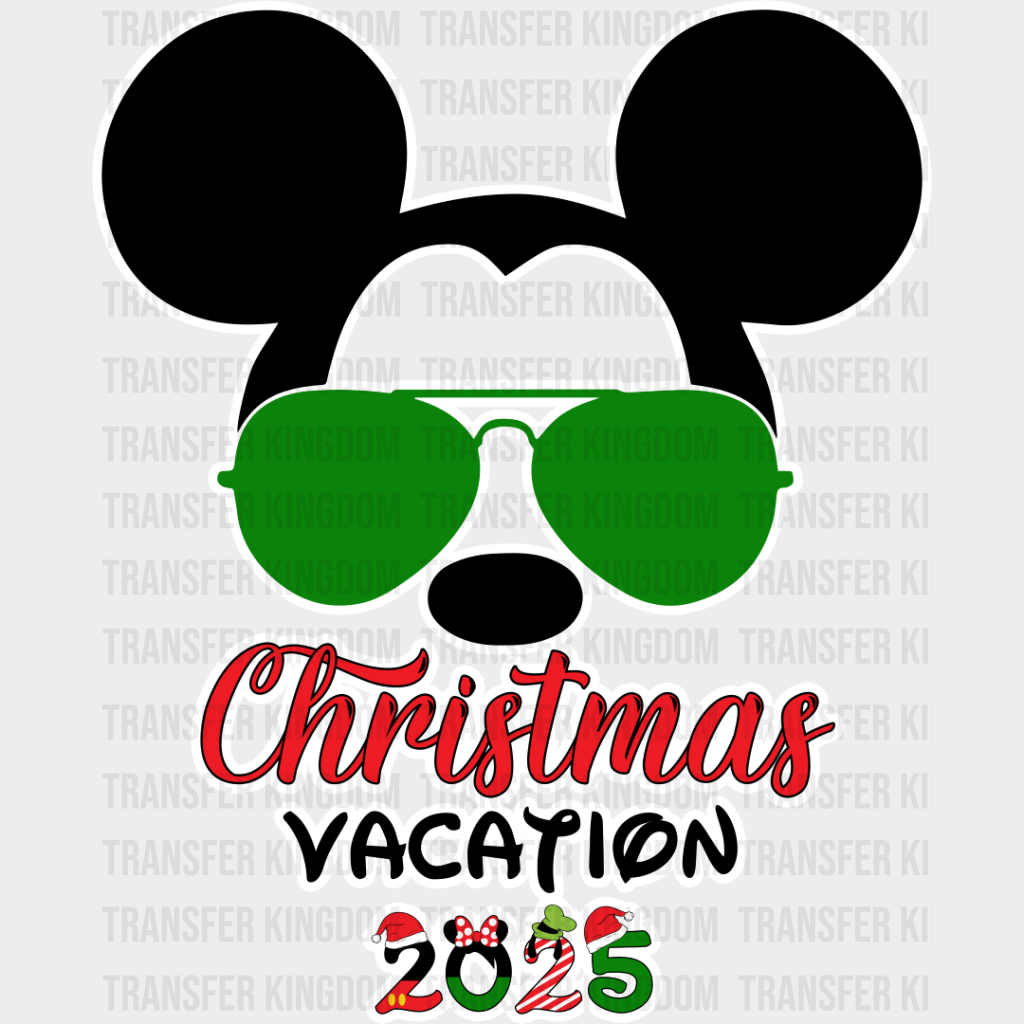 Christmas Vacation 2025 Mickey And Minnie - Disney Iron On Dtf Transfer Unisex S & M (10’’) /