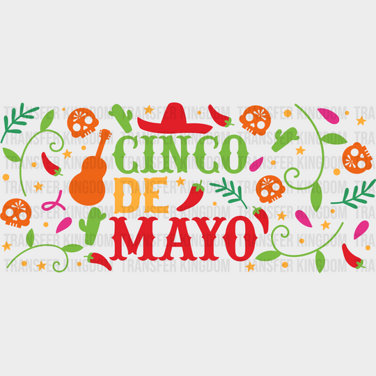 Cinco De Mayo - Cup Wrap Uv Sticker Permanent Dtf Decal