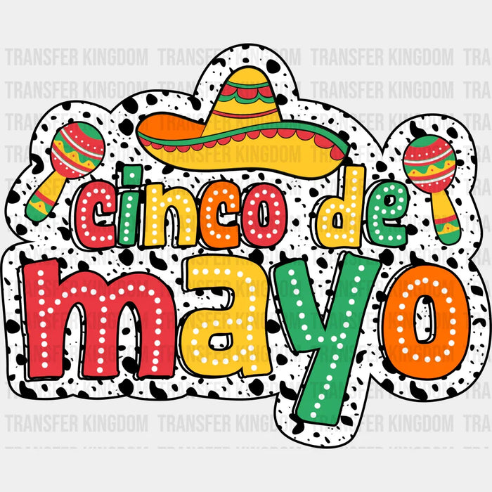 Cinco De Mayo Dalmatian Design- Cinco De Mayo DTF heat transfer
