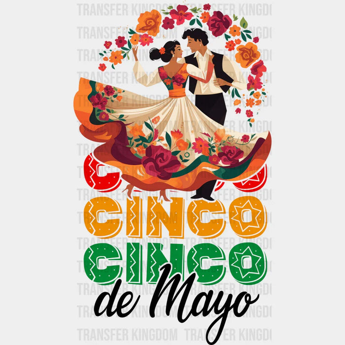 Cinco De Mayo Dancing Couple - Cinco De Mayo DTF heat transfer