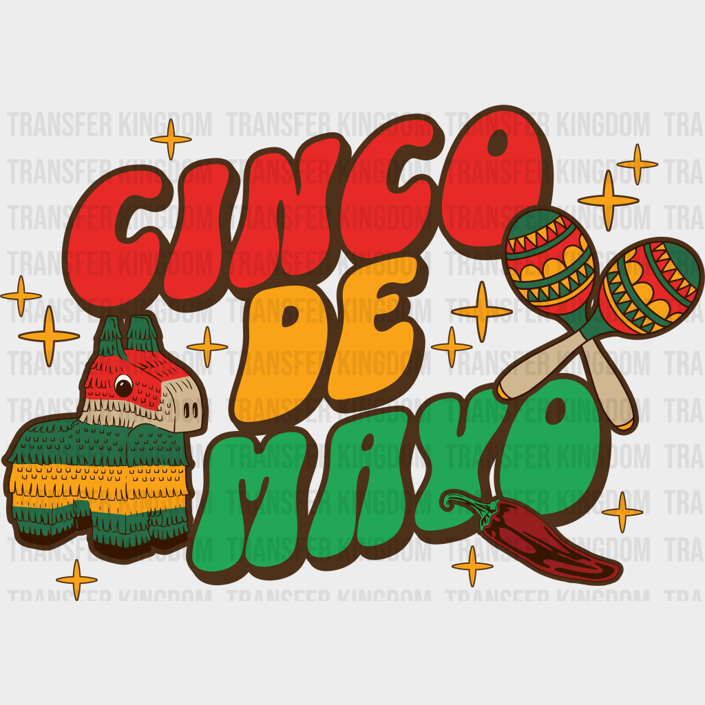 Cinco De Mayo Maracas - Dtf Heat Transfer