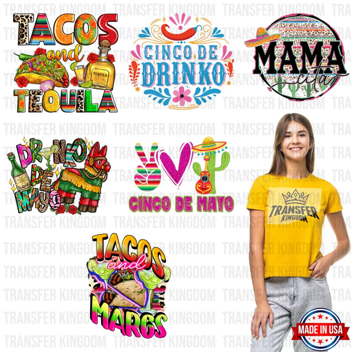 Cinco De Mayo Premade Gang sheet - 6 PCS 10 INCH (Bundle 2)