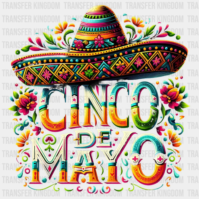 Cinco De Mayo Sombrero - Cinco De Mayo DTF heat transfer