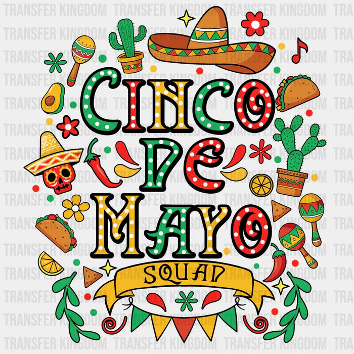 Cinco De Mayo Squad Doodles - Cinco De Mayo DTF heat transfer
