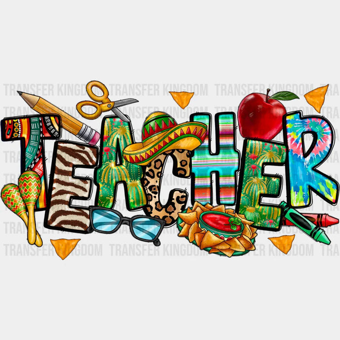 Cinco De Mayo Teacher Taco Design - Teacher DTF heat transfer
