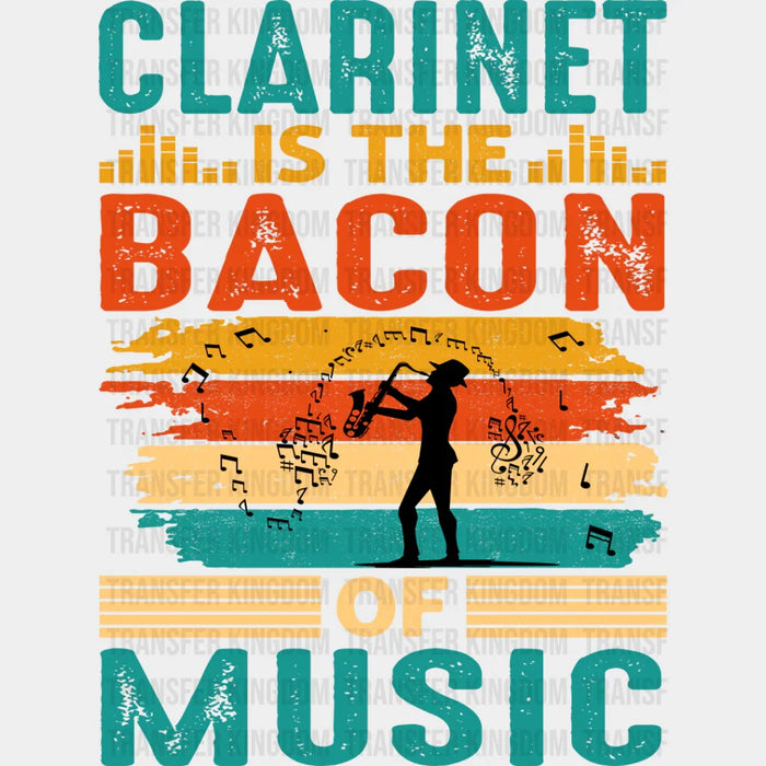 Clarinet Bacon Of Music - Singing DTF Heat Transfer