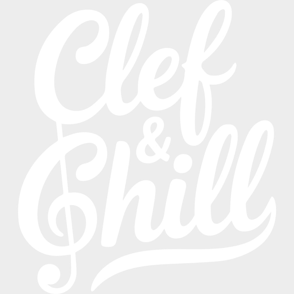 Clef & Chill - Music DTF Transfers - Adult Unisex - S & M (10’’) / Light Color Design (See Imaging)