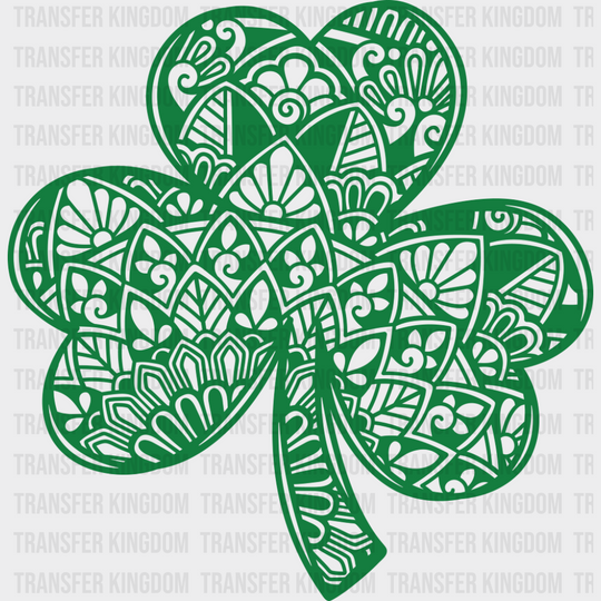 Clovers Mandala - St. Patrick’s Day DTF Transfer Adult Unisex - S & M (10’’) / Dark Color Design (See Imaging)