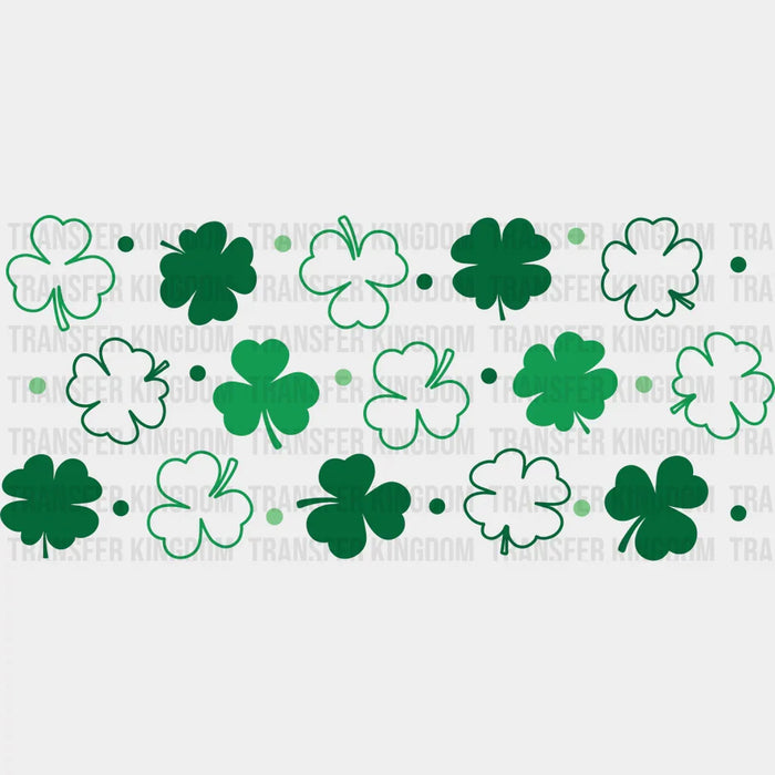 Cloves Green Design - St Patrick Cup Wrap UV Sticker Permanent UV DTF Decal