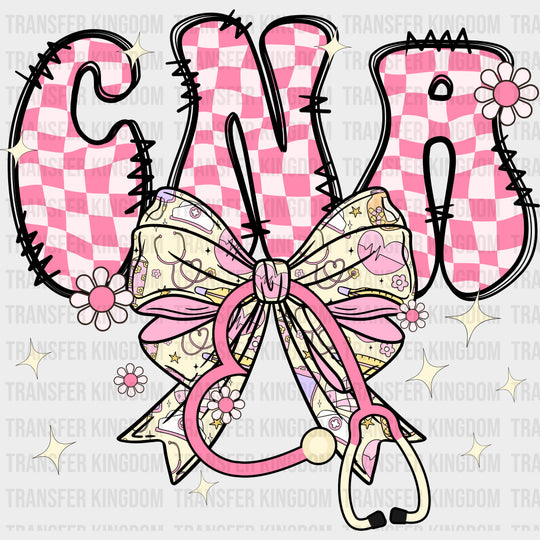 CNA Pink Checkered Design - CNA DTF Transfers