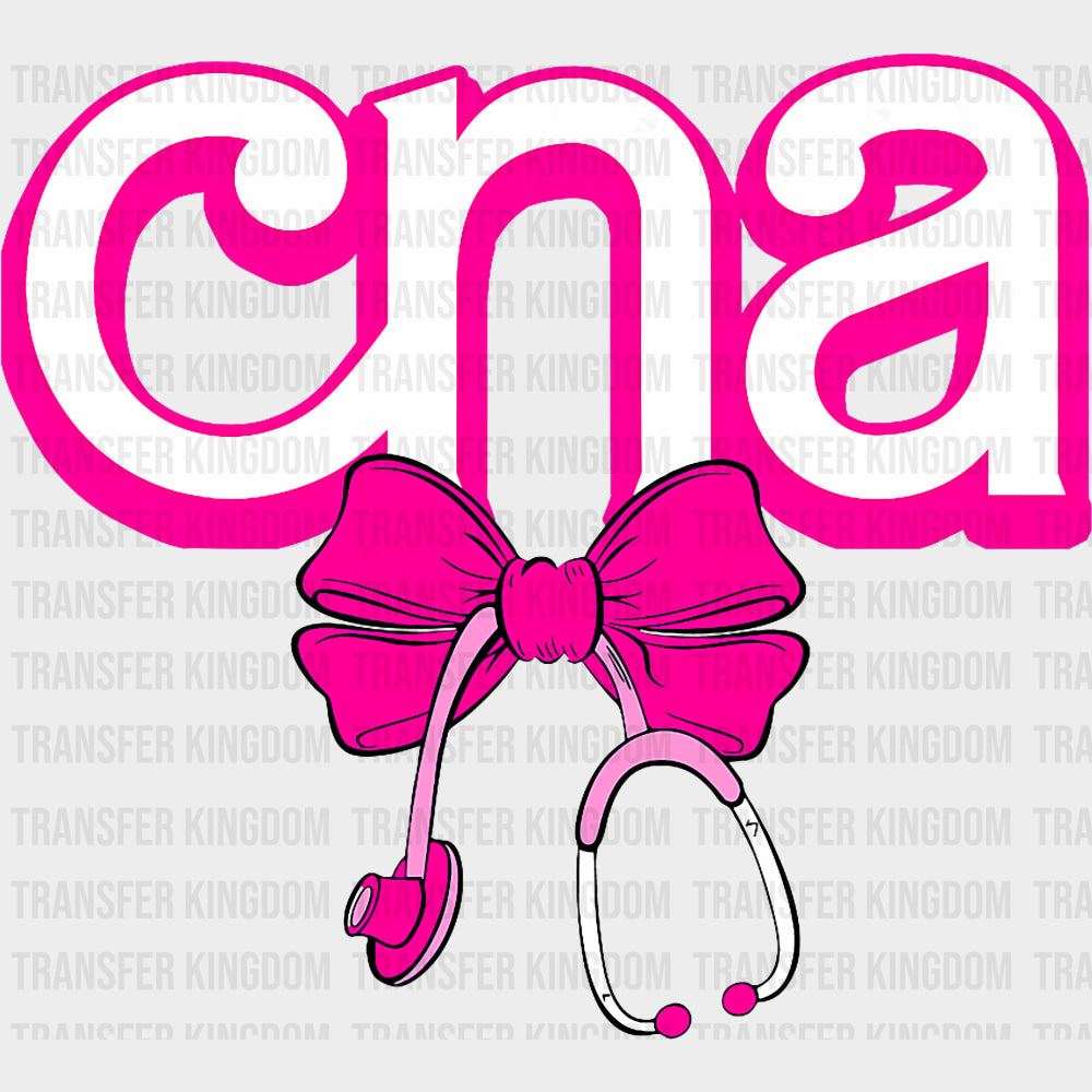 CNA Pink Ribbon & Stethoscope - CNA DTF Transfers