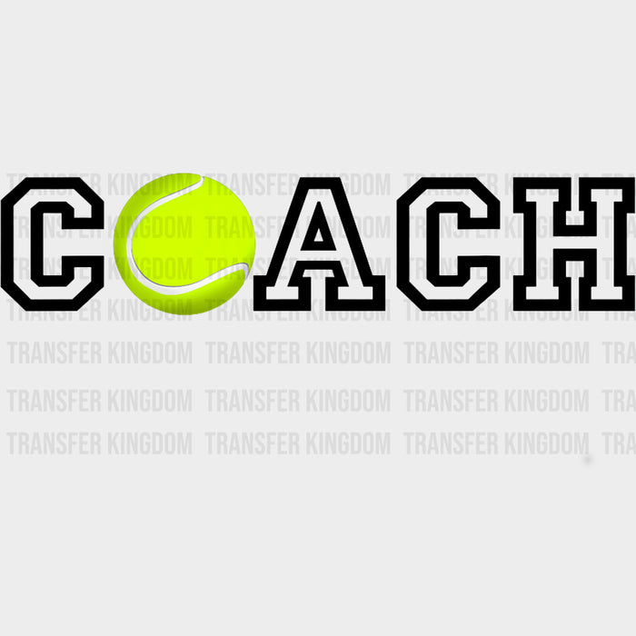 Coach B&W Tennis Ball - Tennis DTF Transfers