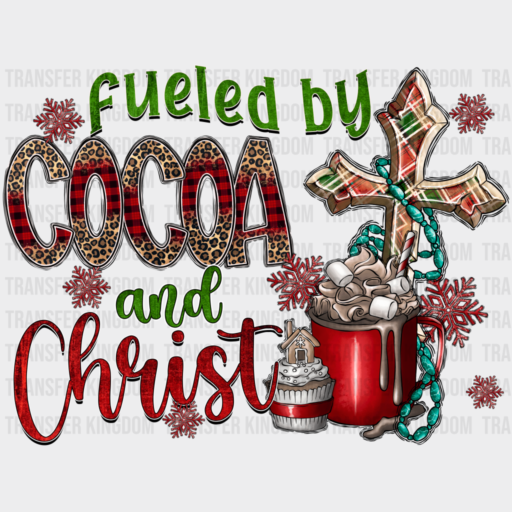 Cocoa And Christ Christmas Design - Dtf Heat Transfer