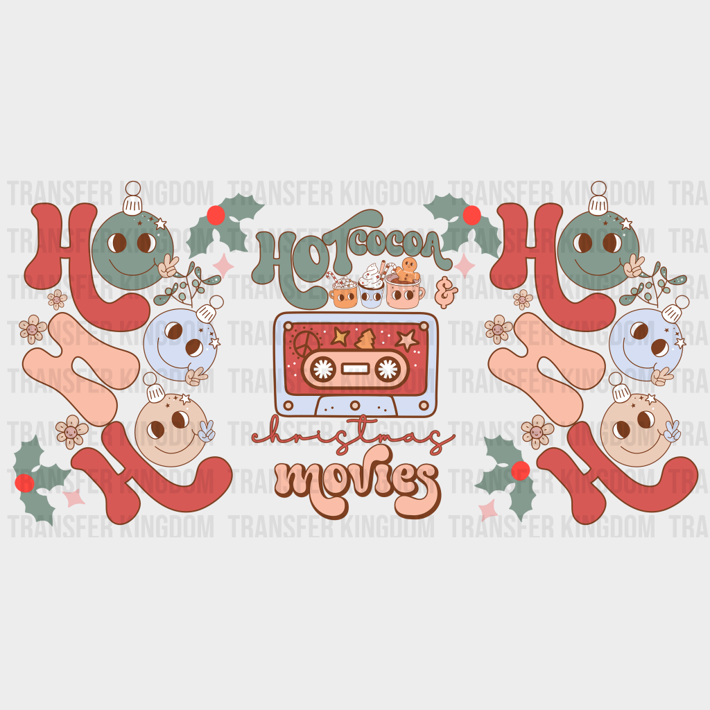 Cocoa And Movies - Christmas Cup Wrap Uv Sticker Permanent Dtf Decal