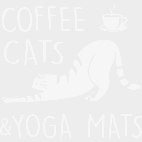 Coffee Cats And Yoga Mats - Dtf Heat Transfer Unisex S & M (10’’) / Light Color Design (See Imaging)