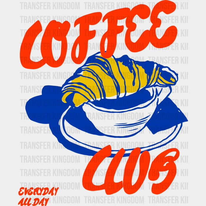 Coffee Club Red & Blue - Funny DTF Transfer