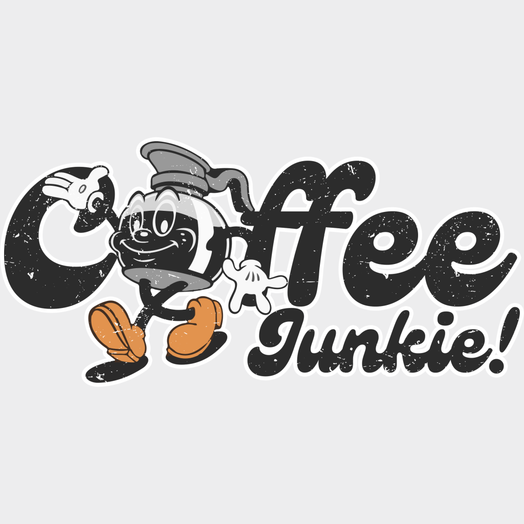 Coffee Junkie - Dtf Transfer Unisex S & M (10’’) / Light Color Design See Imaging