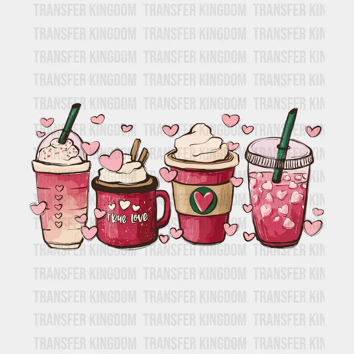 Coffee Love Valentine's Day Design - DTF heat transfer