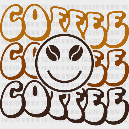 Coffee Smiley Design - Iron On Dtf Transfer