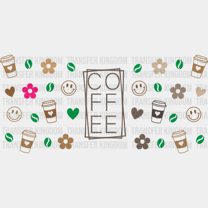 Coffee UV DTF Transfer Cup Wrap UV DTF Sticker