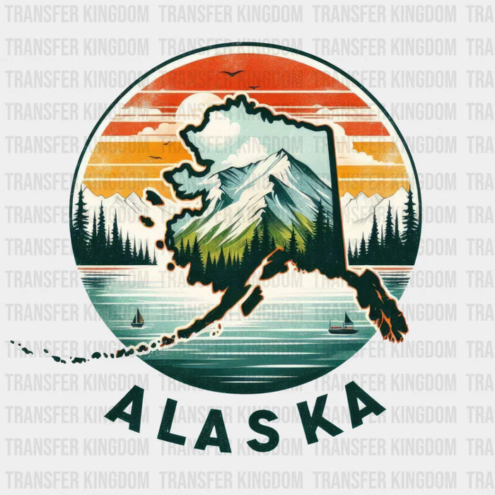 Colorful Alaska State Design - State & Cities DTF Heat Transfer