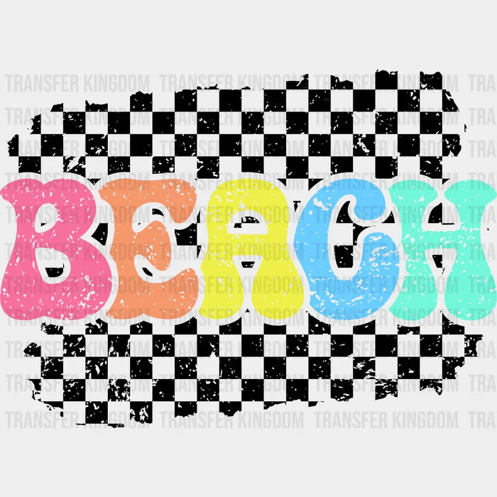Colorful Beach Design Summer DTF Transfer