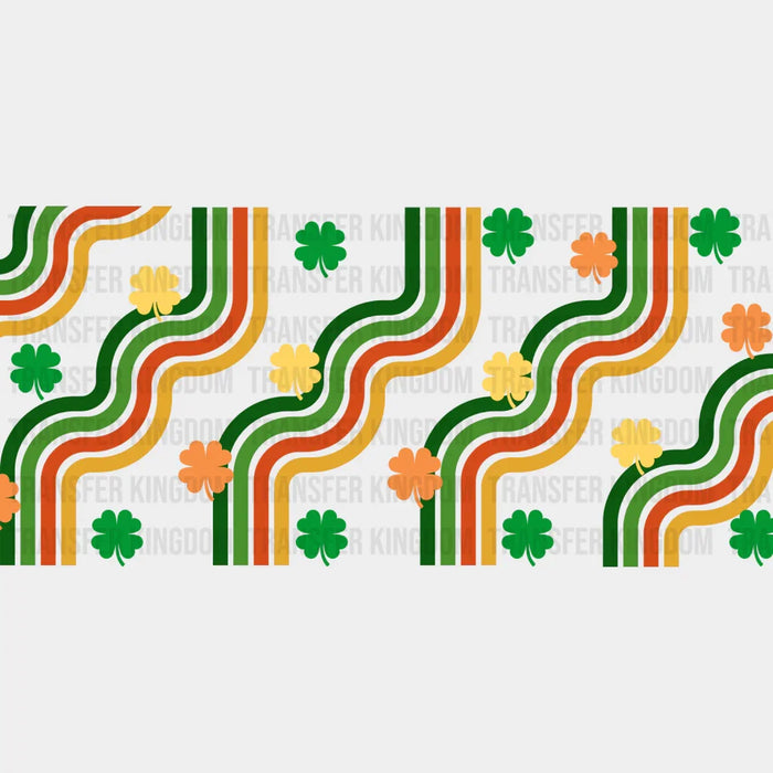 Colorful Clovers - St Patrick Cup Wrap UV Sticker Permanent UV DTF Decal