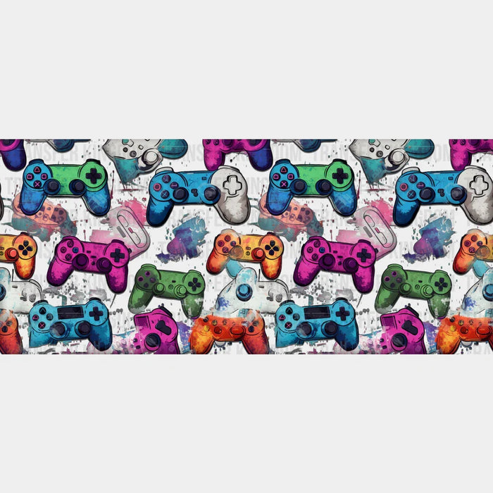 Colorful Controller Design - Video Games Cup Wrap UV Sticker Permanent UV DTF Decal