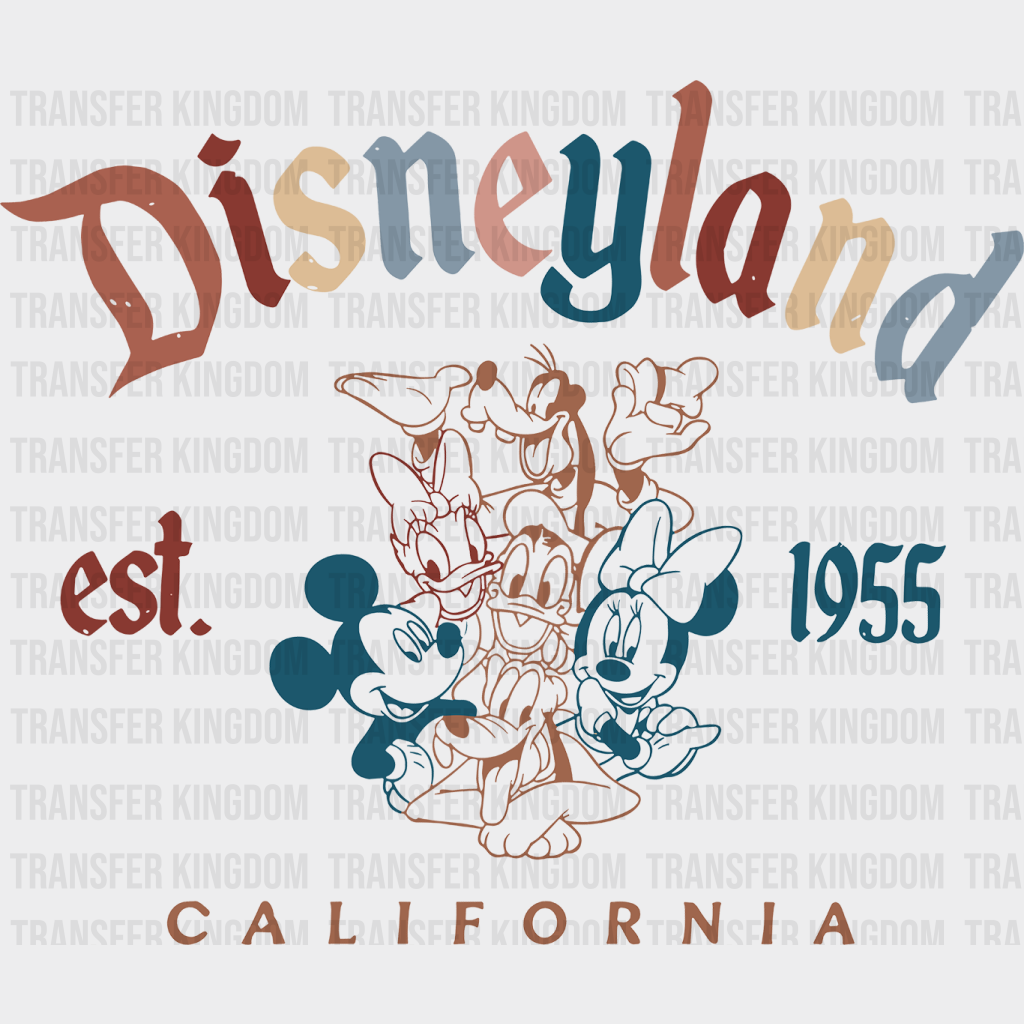 Colorful Disneyland California Disney Dtf Transfer