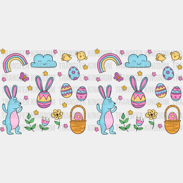 Colorful Easter Cute Design - Easter Cup Wrap UV Sticker Permanent UV DTF Decal
