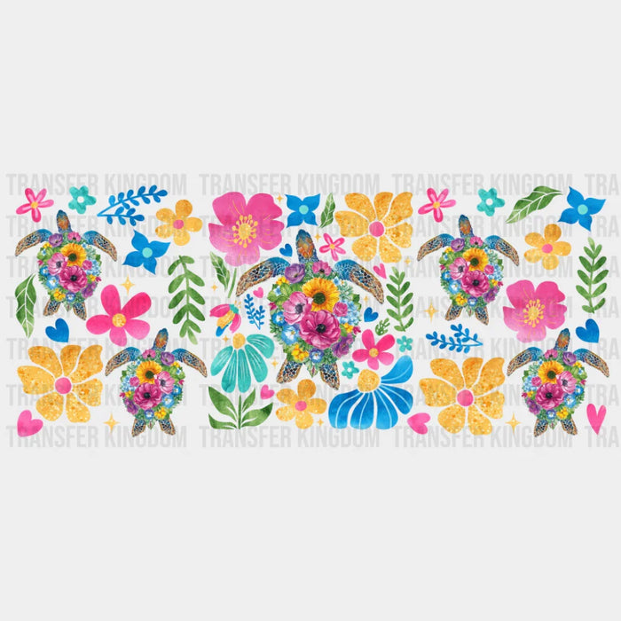 Colorful Flowers - Summer Cup Wrap UV Sticker Permanent UV DTF Decal