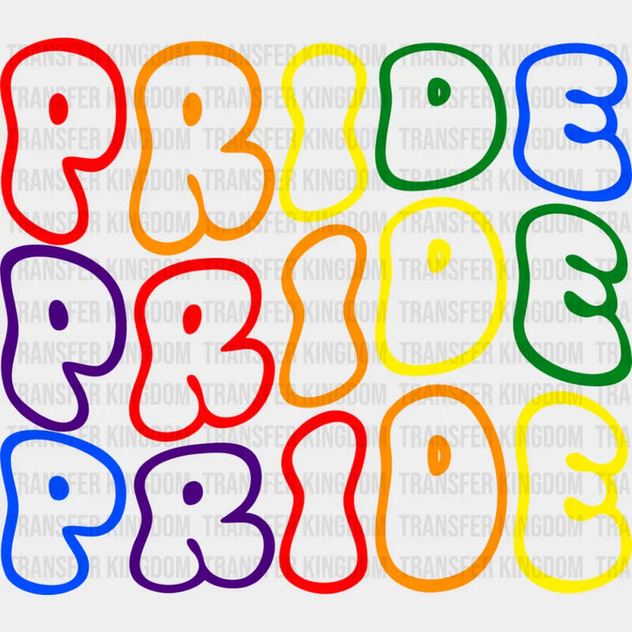 Colorful Groovy Pride Design - Pride DTF Transfer