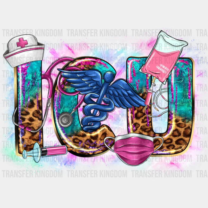 Colorful ICU  Design - Icu Nurse DTF Heat Transfer