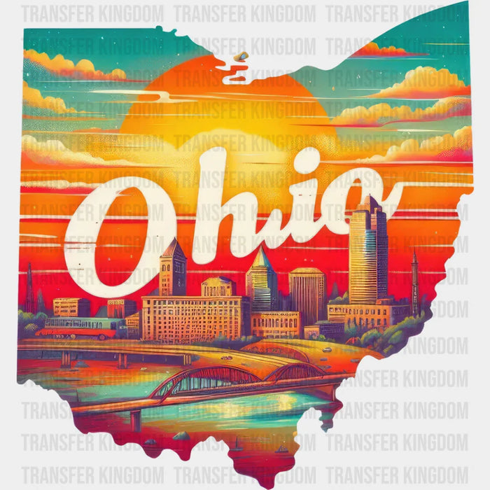 Colorful Ohio State Design - State & Cities DTF Heat Transfer