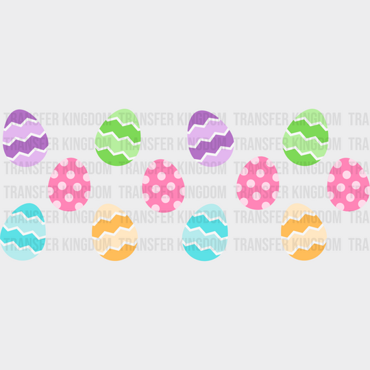 Colorful Patterned Eggs - Easter Cup Wrap Uv Sticker Permanent Dtf Decal