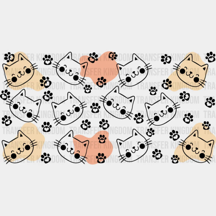 Colorful Smiling Cats - Pets Cup Wrap UV Sticker Permanent UV DTF Decal