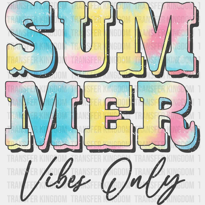 Colorful Summer Vibes Only Summer DTF Transfer