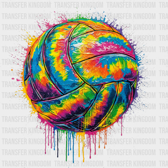Colorful Volleyball Splash - Volleyball DTF Transfers