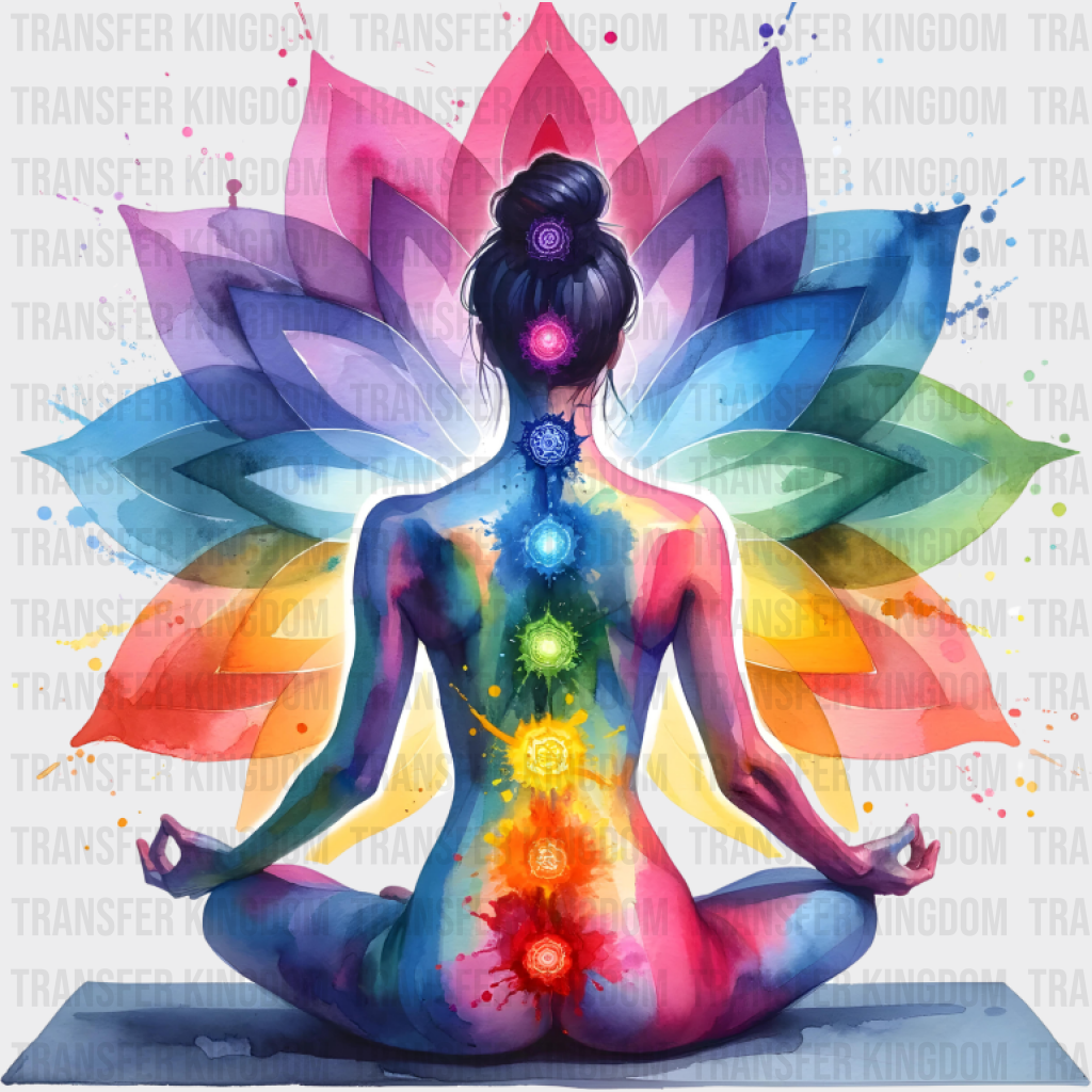 Colorful Yoga Design - Yoga DTF Transfer