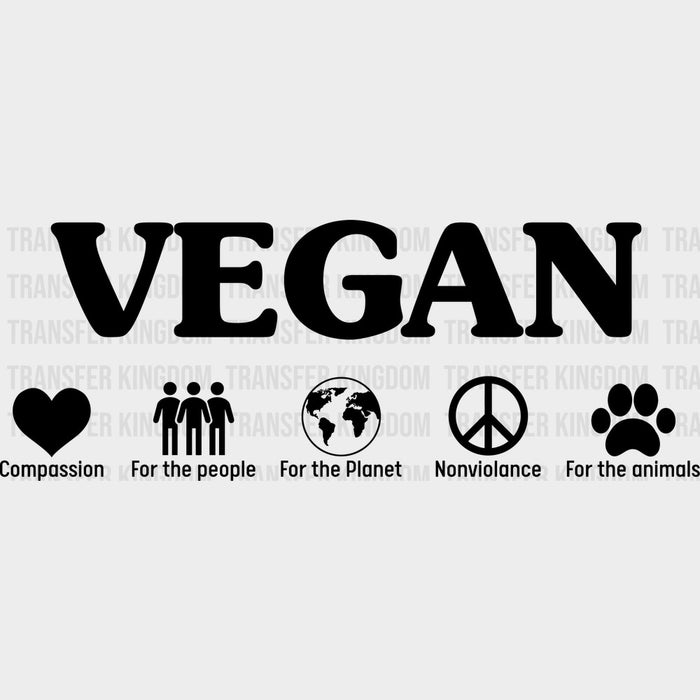 Compassion For The People, For The Planet - Vegan DTF Transfers