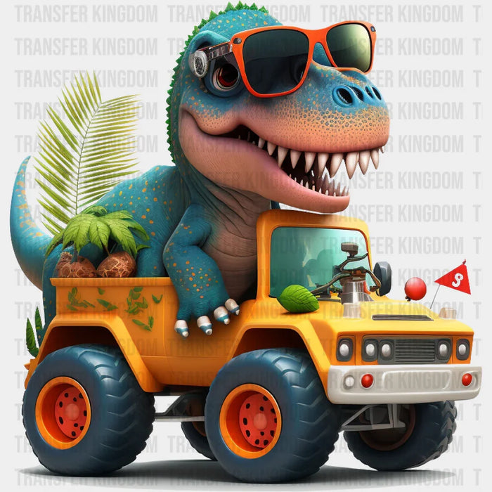 COOL DINOSAUR JEEP Design - DTF heat transfer