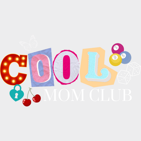 Cool Mom Club Vintage Design - Mother’s Day DTF Transfer Adult Unisex - S & M (10’’) / Light Color Design (See Imaging)