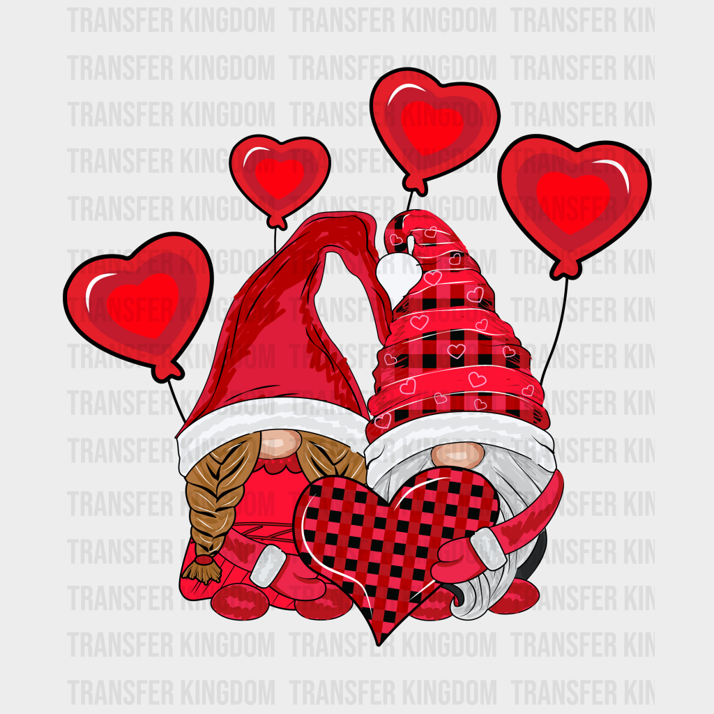 Couple Gnomies Heart - Dtf Heat Transfer