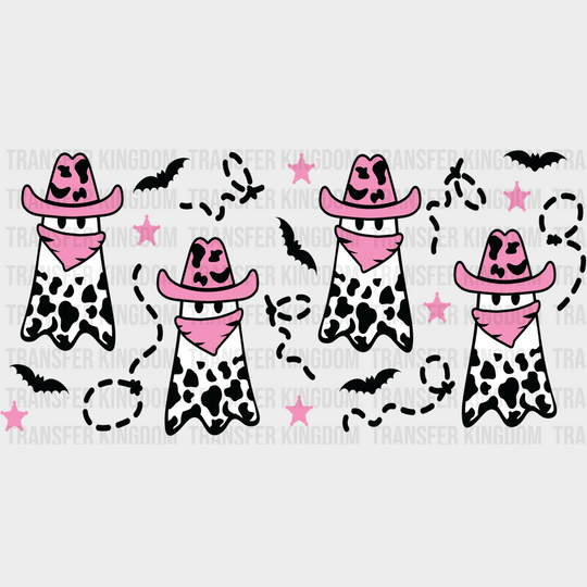 Cow Print Cowboy Design - Halloween Cup Wrap Uv Sticker Permanent Dtf Decal