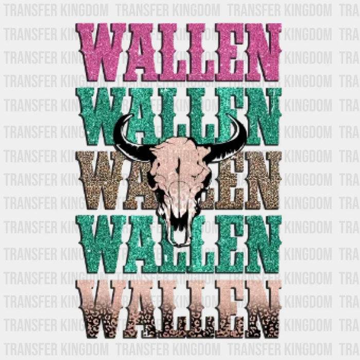 Cow Skull Wallen Skull Design - Western DTF heat transfer